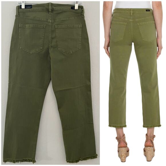 Liverpool Kennedy Crop Straight Jeans Women's 6/28 in Eucalyptus Green $109 NWT - Picture 14 of 14